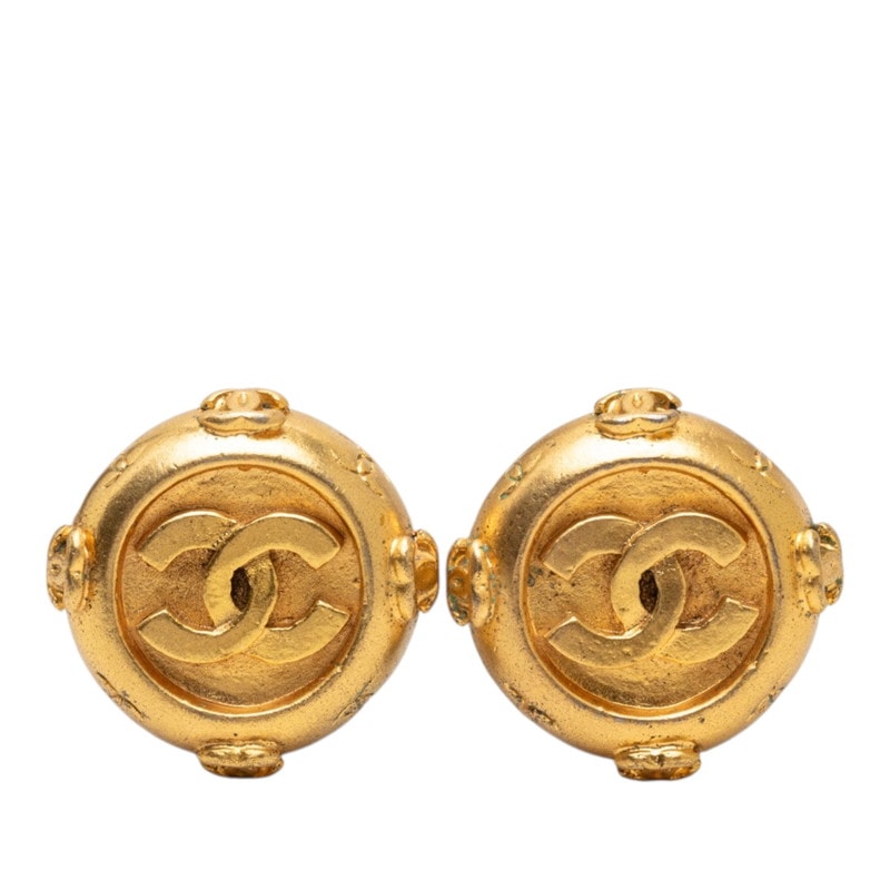 シャネル ココマーク イヤリング ゴールド メッキ GP レディース CHANEL 【中古】