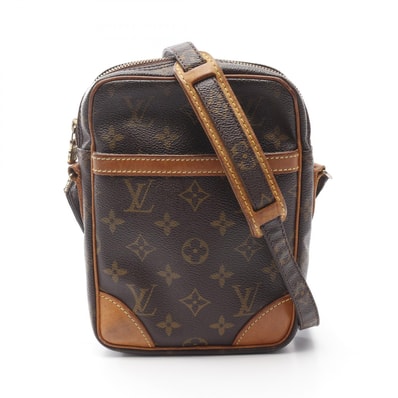 ルイ・ヴィトン LOUIS VUITTON ダヌーブ ショルダーバッグ バッグ PVCコーティングキャンバス レザー モノグラム レディース ブラウン系 M45266 【中古】