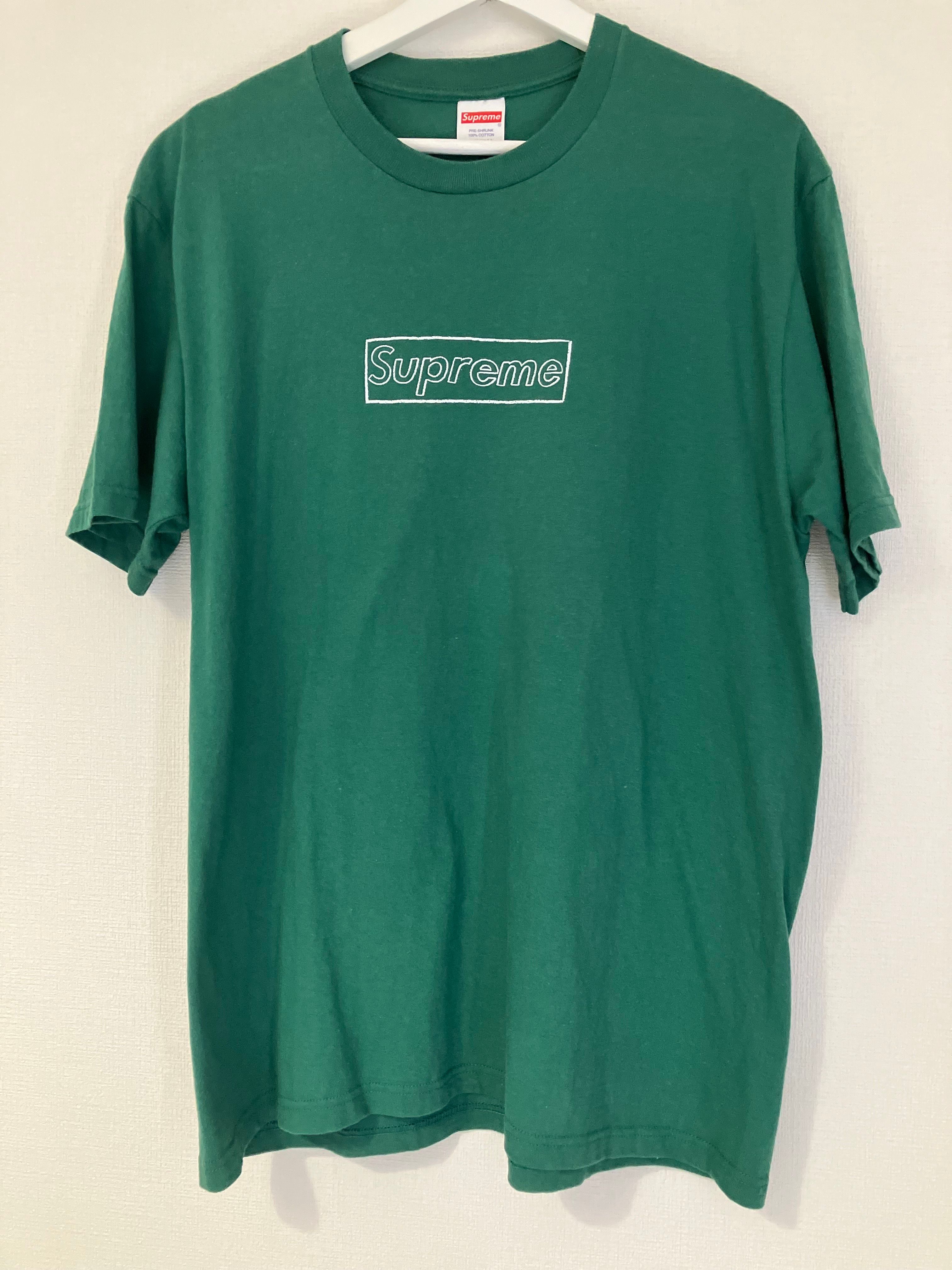 Supreme KAWS Chalk Logo Tee "Light Pine"