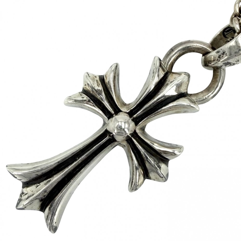 CHROME HEARTS クロムハーツ ネックレス クロス ペンダントトップ チェーン CHクロスペンダント ジュエリー アクセサリー シルバー925    メンズ 約23.9(トップ)/22.9(チェーン)g【中古品】