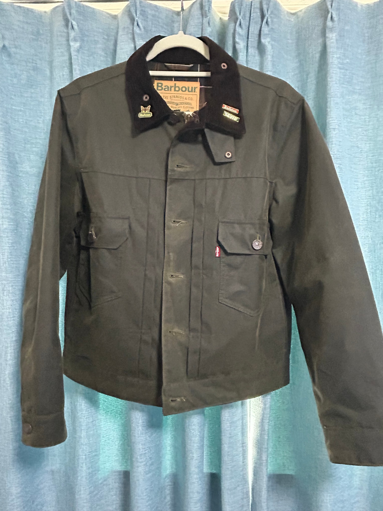 Levi's x Barbour Type II Waxed Trucker "Khaki"