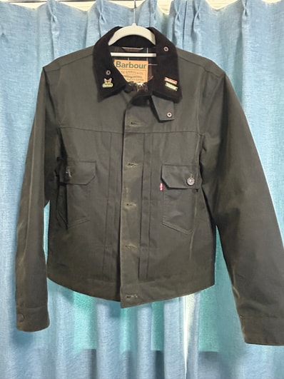 Levi's x Barbour Type II Waxed Trucker "Khaki"