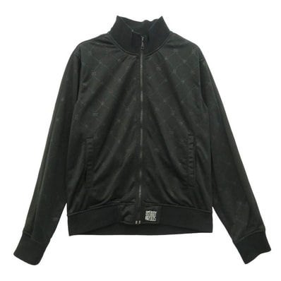 STUSSY ステューシー 00s 25th Anniversary 25周年 ストックロゴ 総柄 トラック ジャケット 中国製 ブラック系 S【中古】