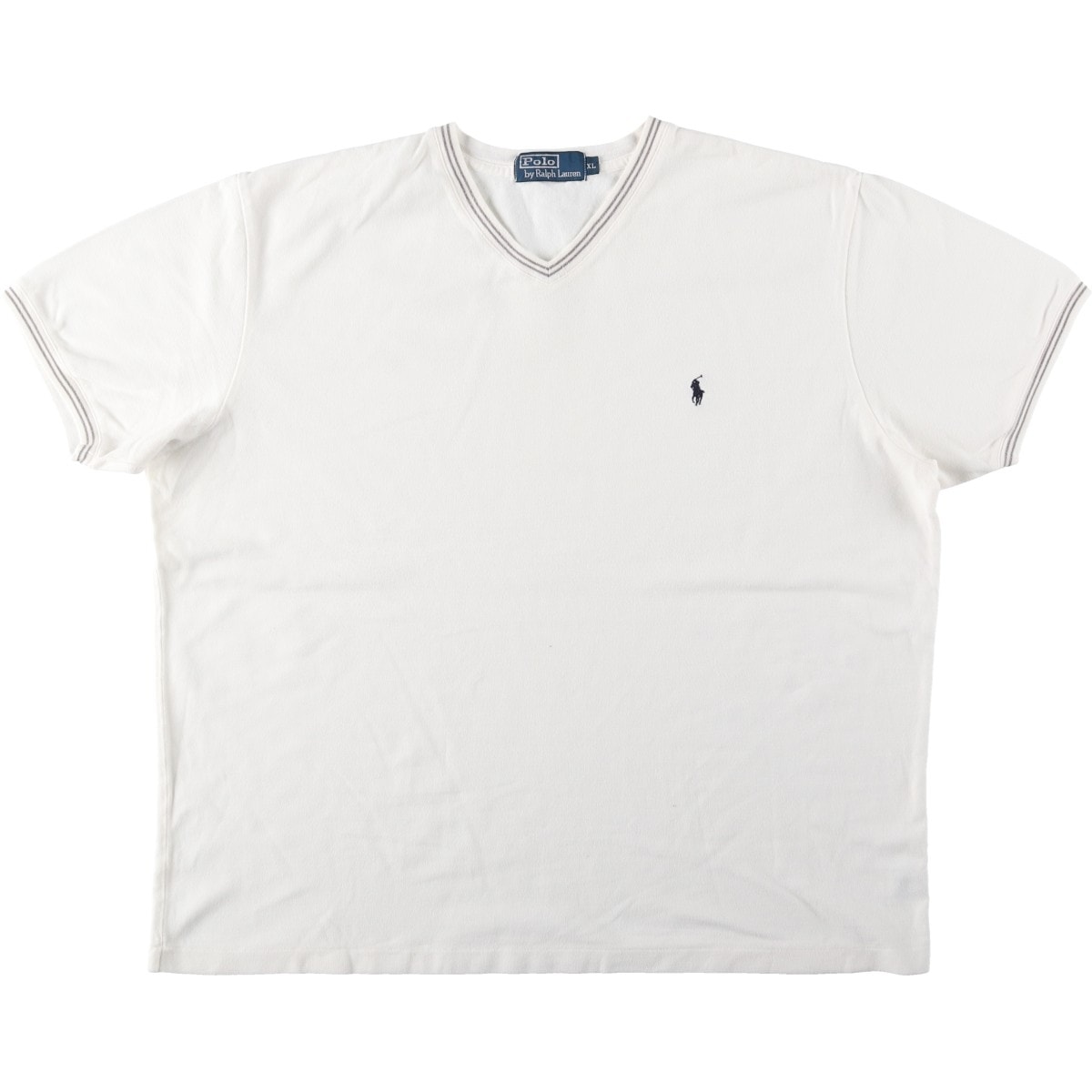 古着 ラルフローレン Ralph Lauren POLO by Ralph Lauren 鹿の子 半袖VネックTシャツ メンズXL相当/eaa661077