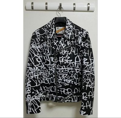 Supreme / Comme des Garçons SHIRT® Schott® Painted Perfecto Leather Jacket "Black"