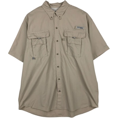 古着 コロンビア Columbia PFG OMNI-SHADE オムニシェイド ボタンダウン 半袖 フィッシングシャツ メンズXL相当/eaa634619