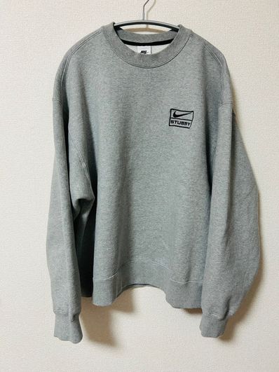 Stussy x Nike Fleece Crew (US Size) "Grey" DO9337-063