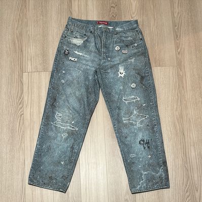 Supreme HJR Trompe Loeil Loose Fit Jean "Blue"