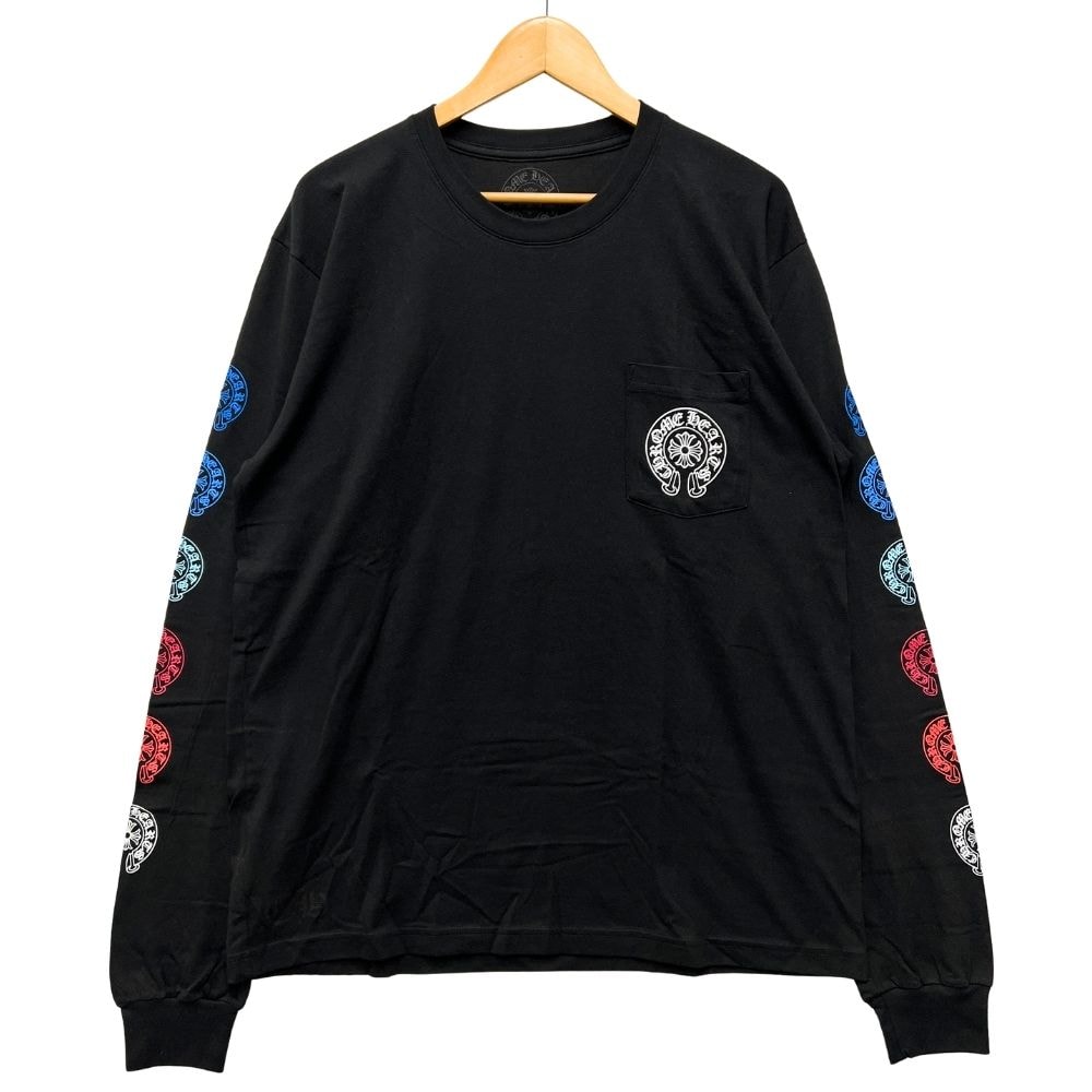 クロムハーツ アーミーグリーン ネックロゴ ロングスリーブ Tシャツ