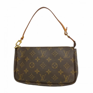 【6dc2674】ルイヴィトン ポーチ モノグラム ポシェットアクセソワール M51980 ブラウン【中古】レディース