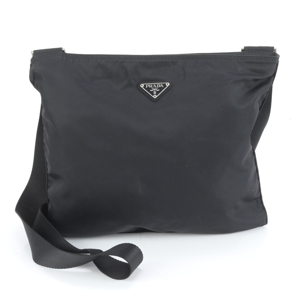 ■極美品 プラダ テスート ナイロントライアングルロゴショルダーバッグ