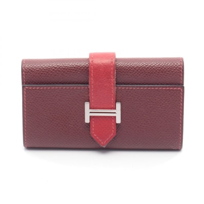 エルメス HERMES ベアン キーケース アクセサリー レザー カーフ(牛革) ヴォーエプソン ヴォーエプソン ルージュアッシュ T刻印(2015年製造) レディース ボルドー系 / レッド系 【中古】