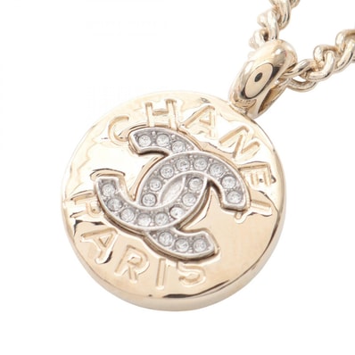 シャネル CHANEL ココマーク ネックレス ジュエリー GP(ゴールドメッキ) ラインストーン レディース ゴールド系 ABG026 B21074 【中古】