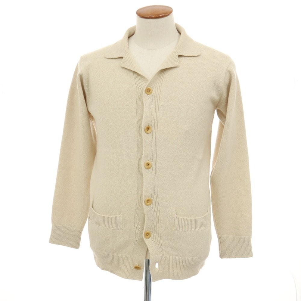 【中古】ポールスミスコレクション PAUL SMITH COLLECTION ウールコットン ニット カーディガン ベージュ【サイズM】【メンズ】