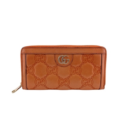 グッチ GUCCI 長財布 GGマトラッセ ラウンドファスナー 723784 オレンジ