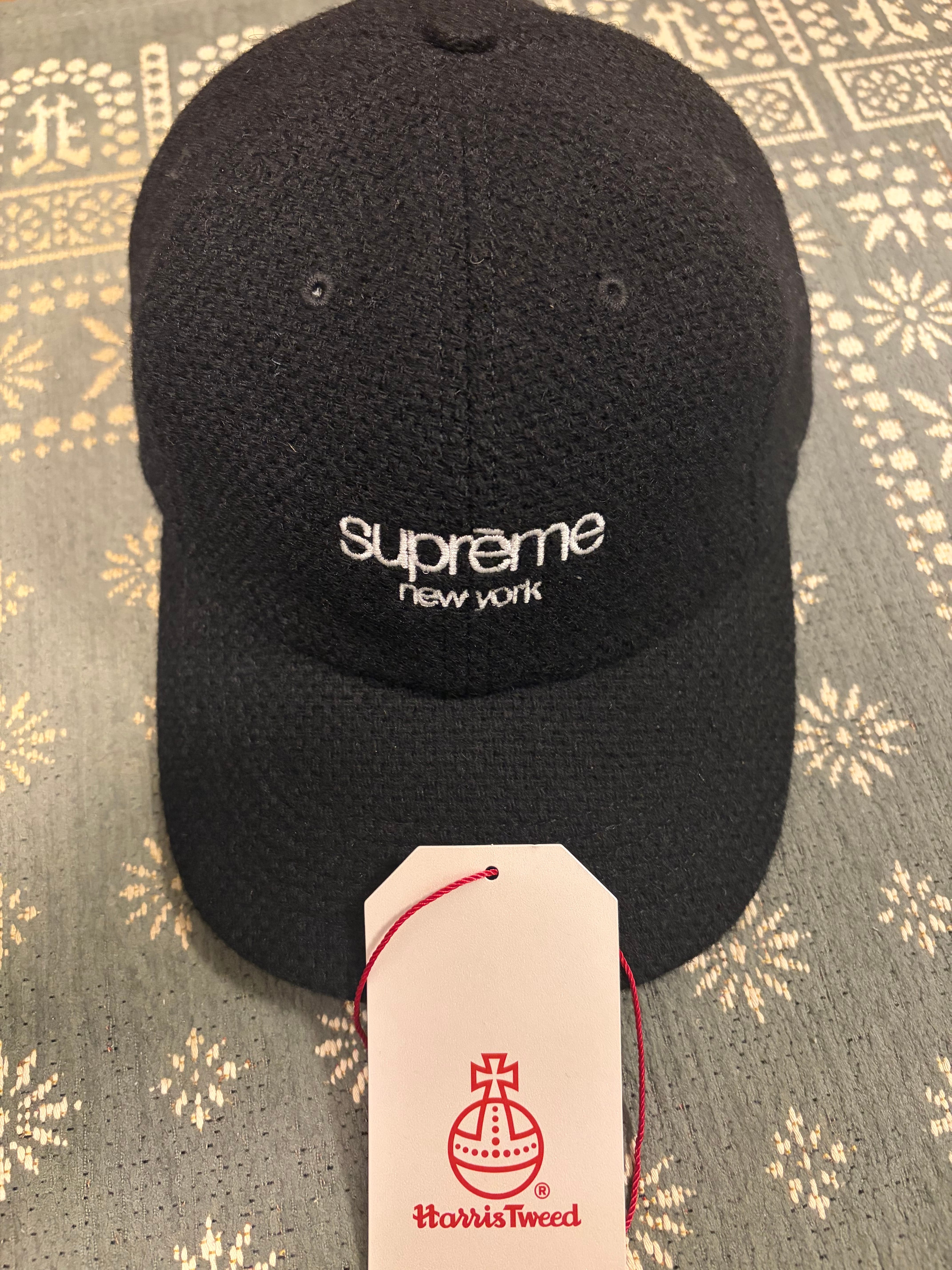 Supreme x Harris Tweed 6-Panel "Black"