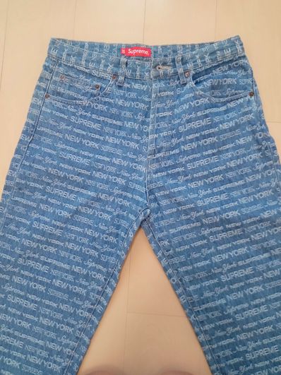 Supreme Multi Type Jacquard Regular Jean "Blue"