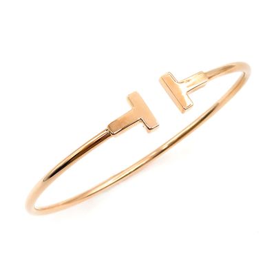 ティファニー ブレスレット Tワイヤー ゴールド