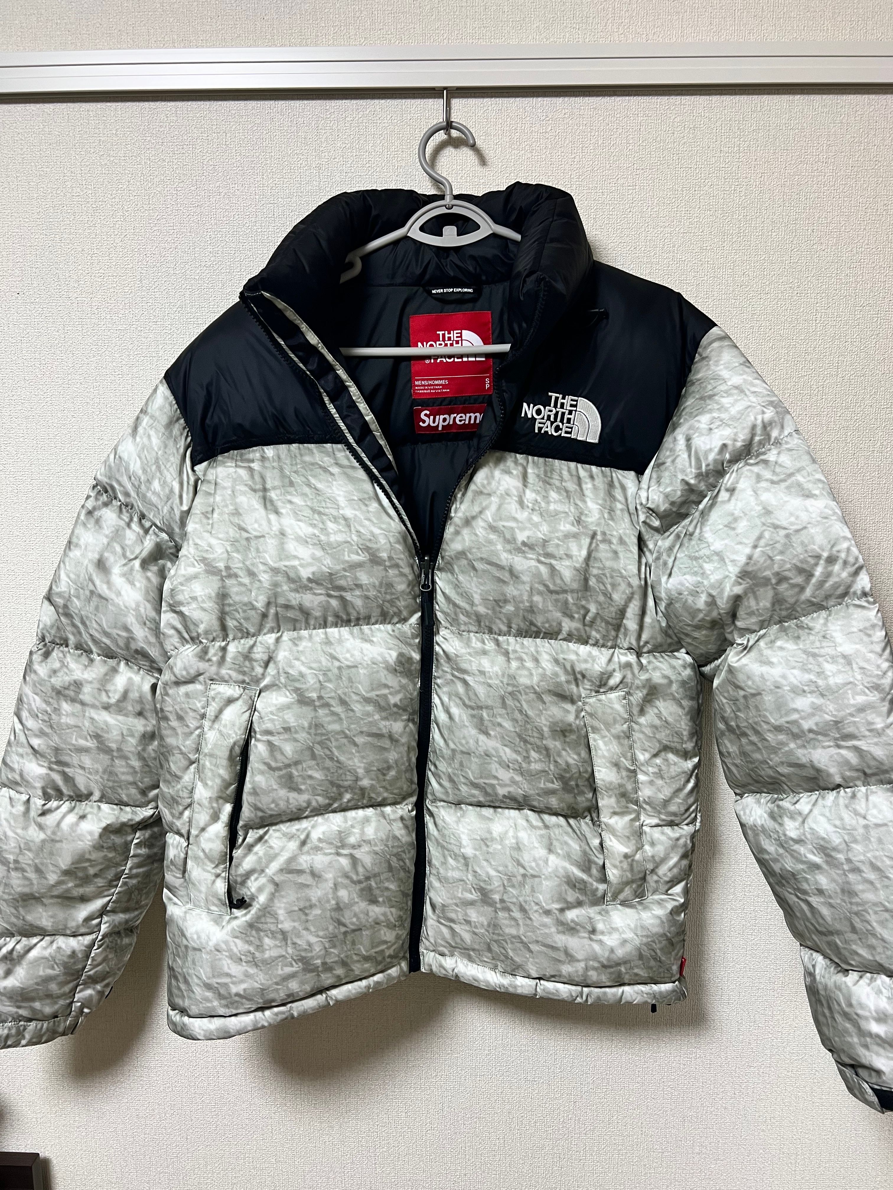 Supreme x The North Face Nuptse Jacket "White Paper Print"