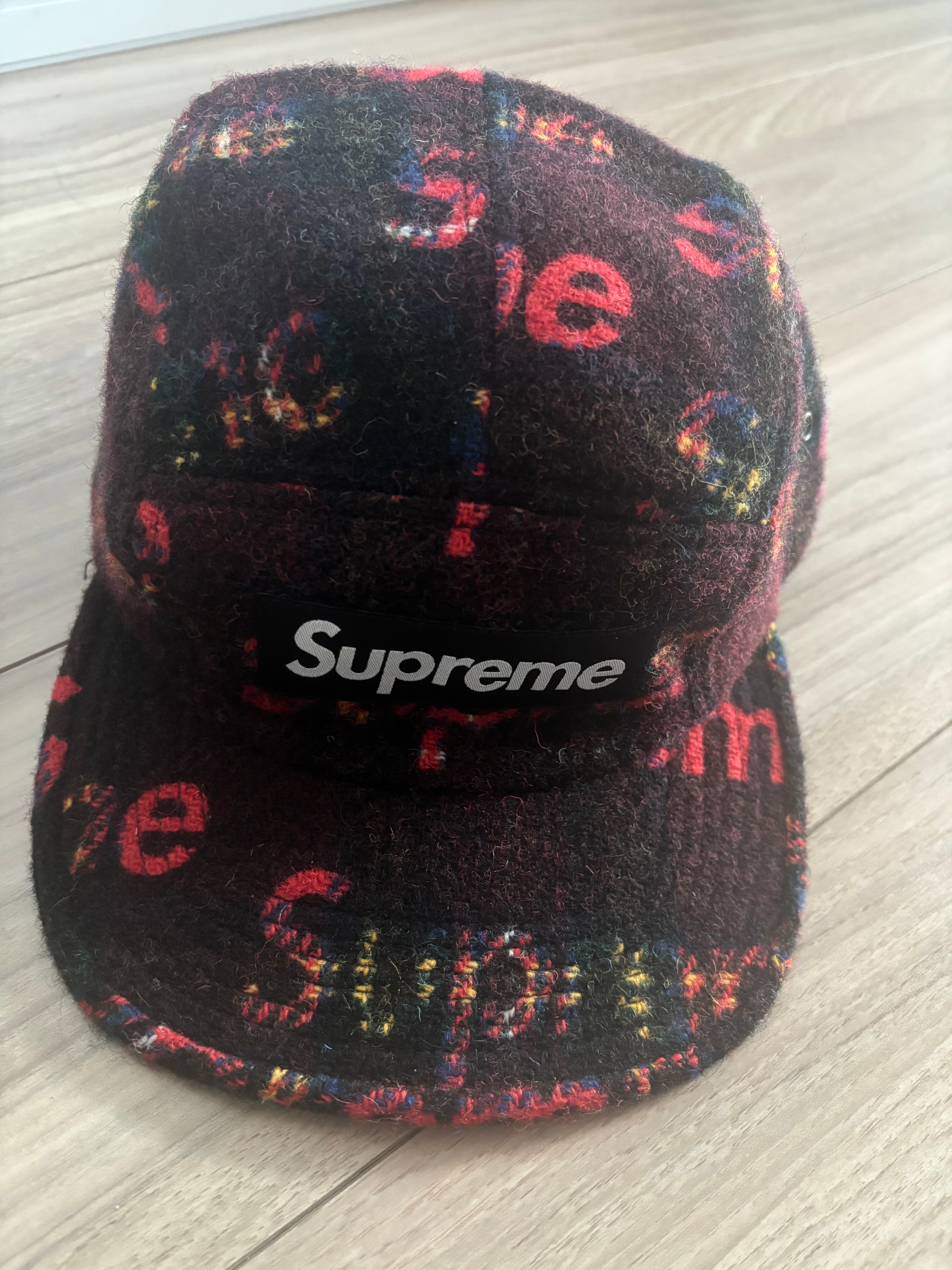 Supreme / Harris Tweed® Camp Cap "Black"