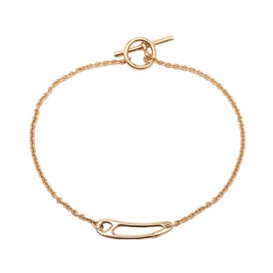 エルメス シェーヌダンクル ミニ パンク ST ブレスレット K18PG ピンクゴールド 750 レディース HERMES 【中古】