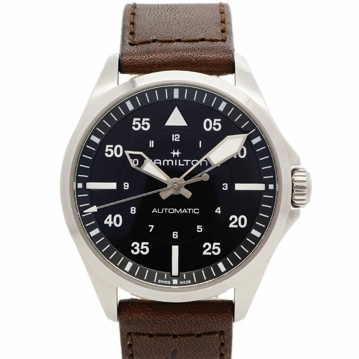【6wda0031】ハミルトン カーキ アビエーション パイロット H763050 黒文字盤【中古】腕時計 メンズ