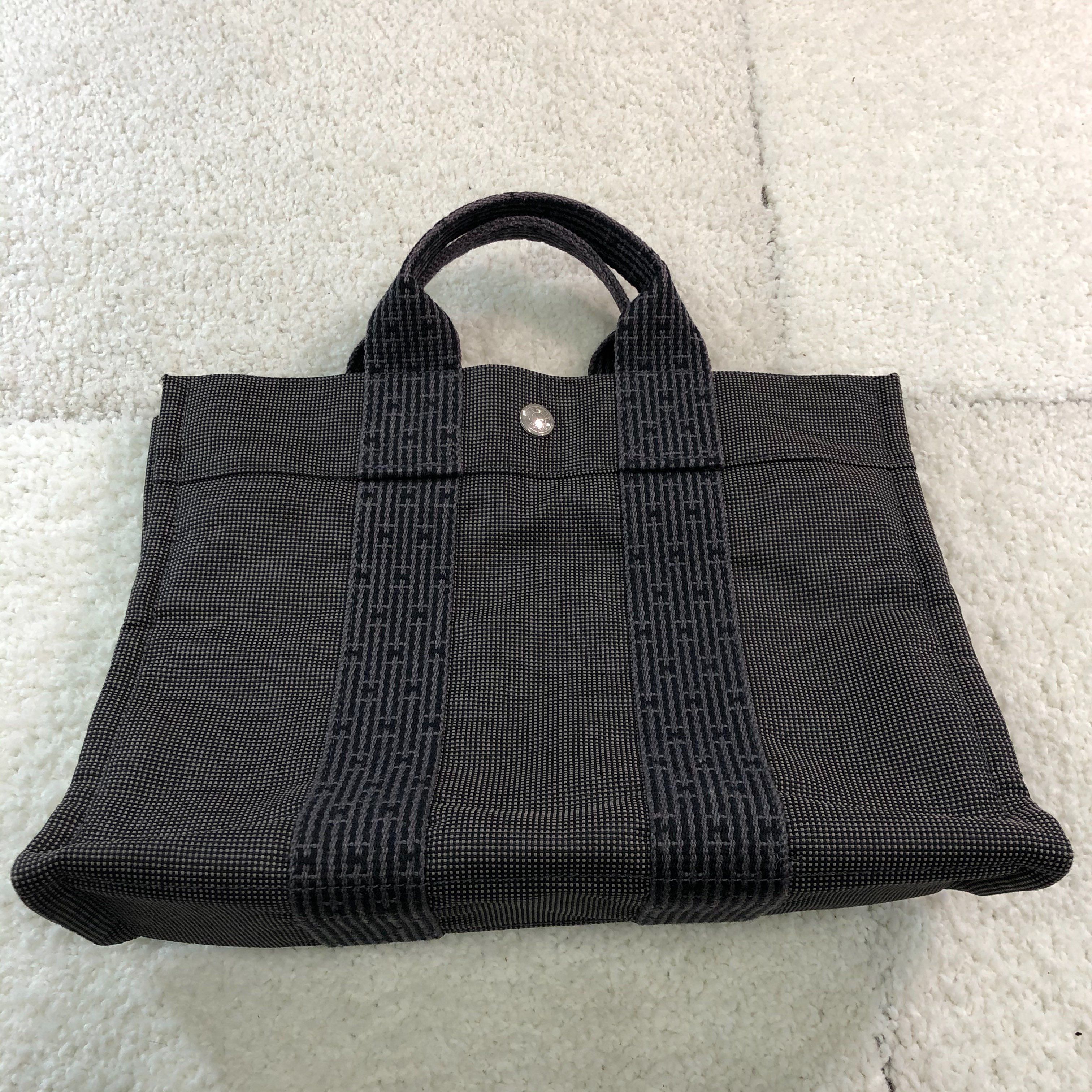 Hermes Her Line PM Canvas Tote Bag "Gray"
