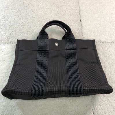 Hermes Her Line PM Canvas Tote Bag "Gray"