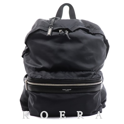 SAINT LAURENT サンローラン フォルダブル シティ リュック・デイパック ブラック 534974 ウエストポーチ ユニセックス【中古】