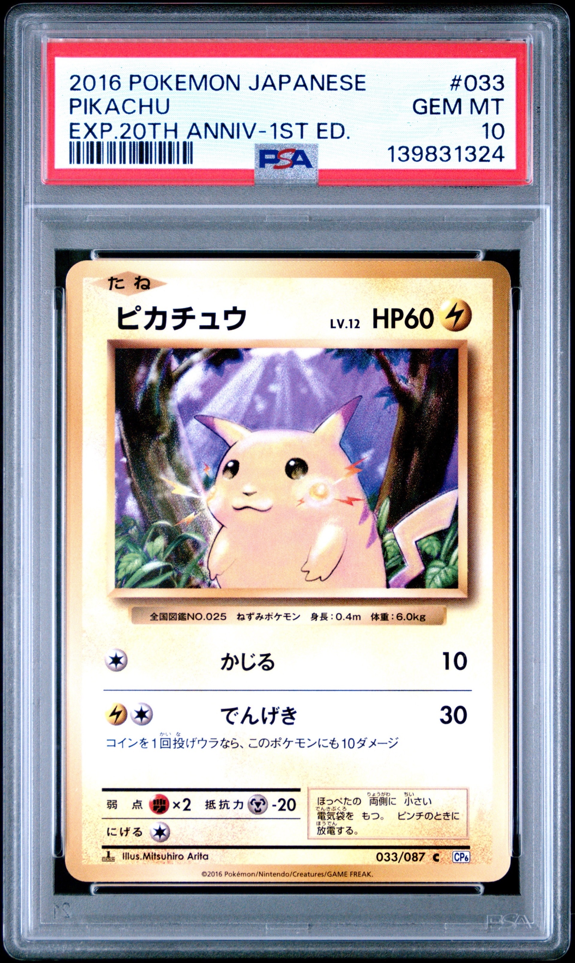 ピカチュウ C :1ED [CP6 033/087](コンセプトパック「ポケットモンスターカードゲーム 拡張パック 20th Anniversary」)