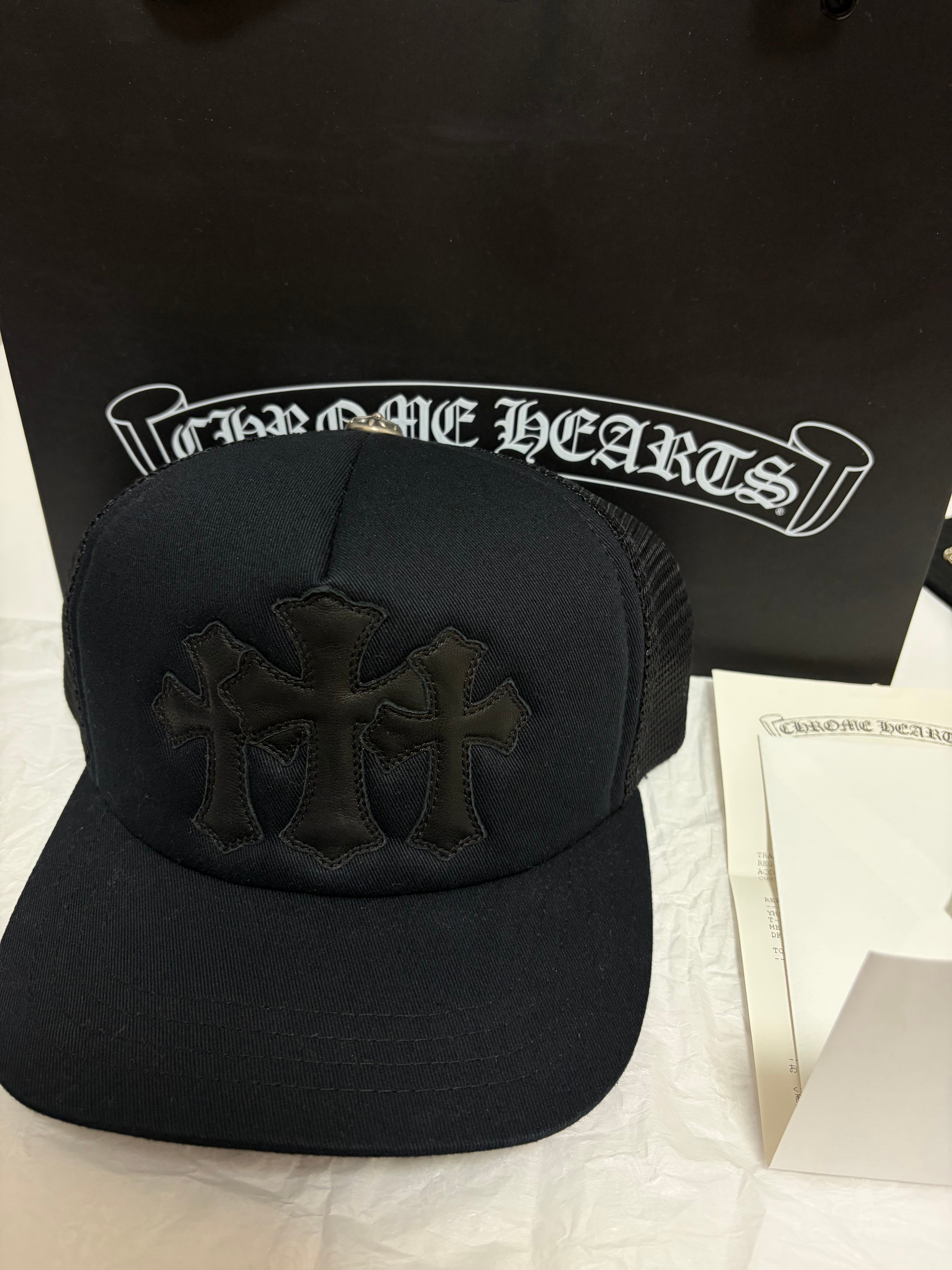 Chrome Hearts Cemetery Trucker Hat "Black"