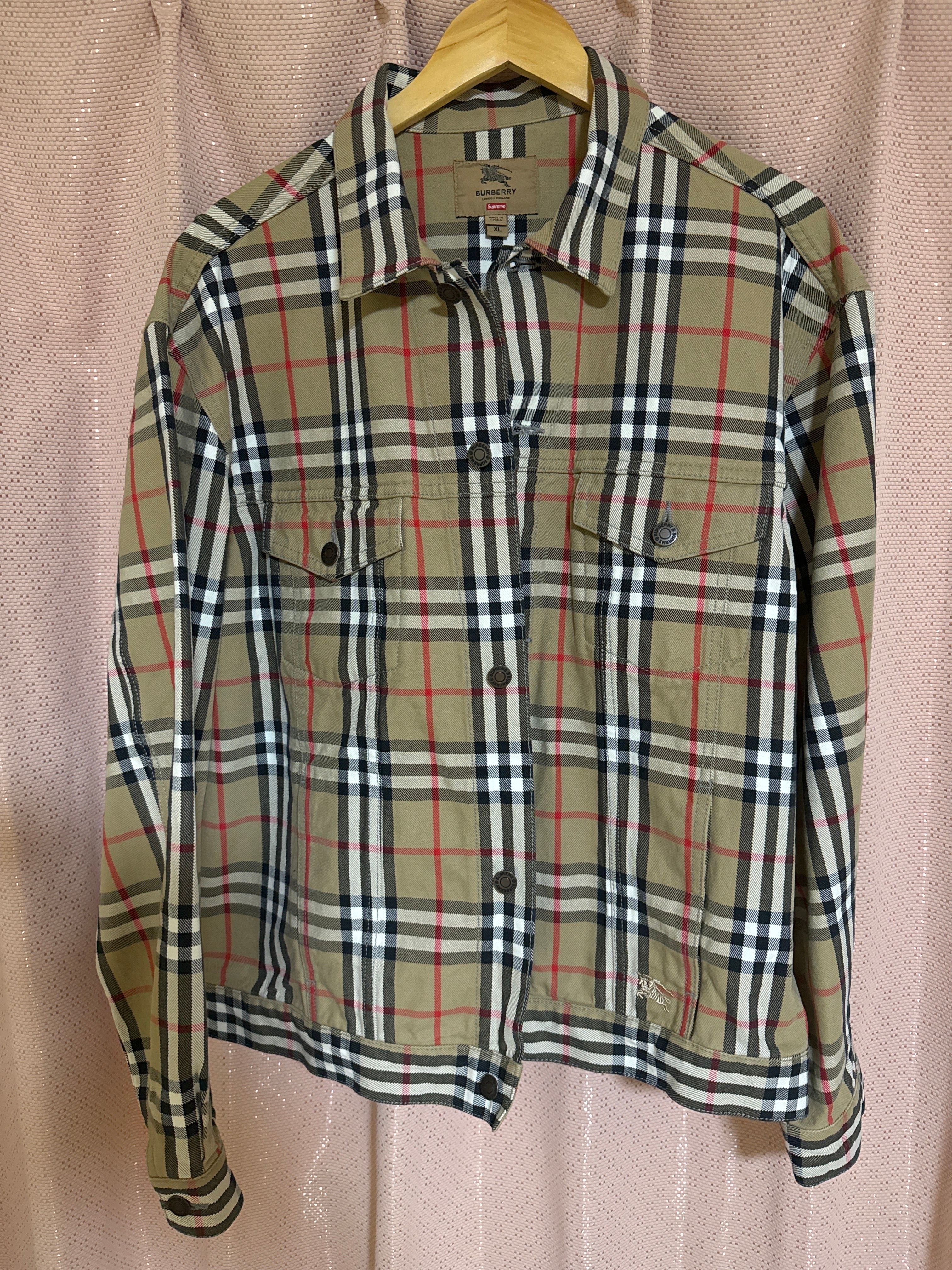 Supreme / Burberry Denim Trucker Jacket "Beige"