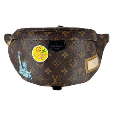 ルイ ヴィトン LOUIS VUITTON ウエストバッグ モノグラム マカサー マイLVワールドツアー バムバッグ モノグラムキャンバス ブラウン メンズ【中古】 z8960