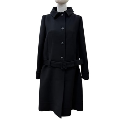 極美品 プラダ コート ブラック レディース 40 P644IH S182