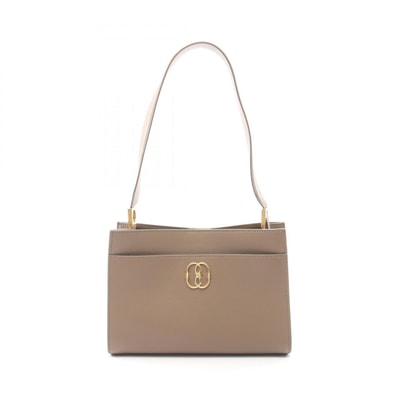 バリー BALLY TRAPEZE SOFT ショルダーバッグ バッグ レザー レディース ベージュ系 【中古】