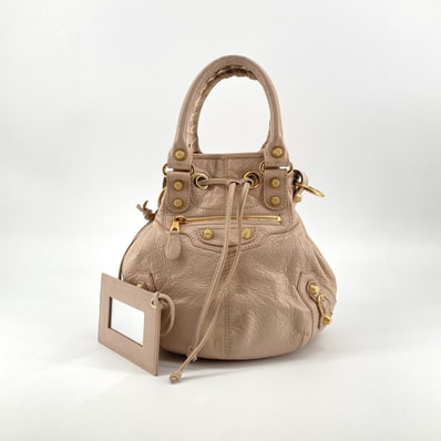 BALENCIAGA(バレンシアガ) ジャイアント ミニ ポンポン 2WAY 285439 ハンドバッグ ベージュ