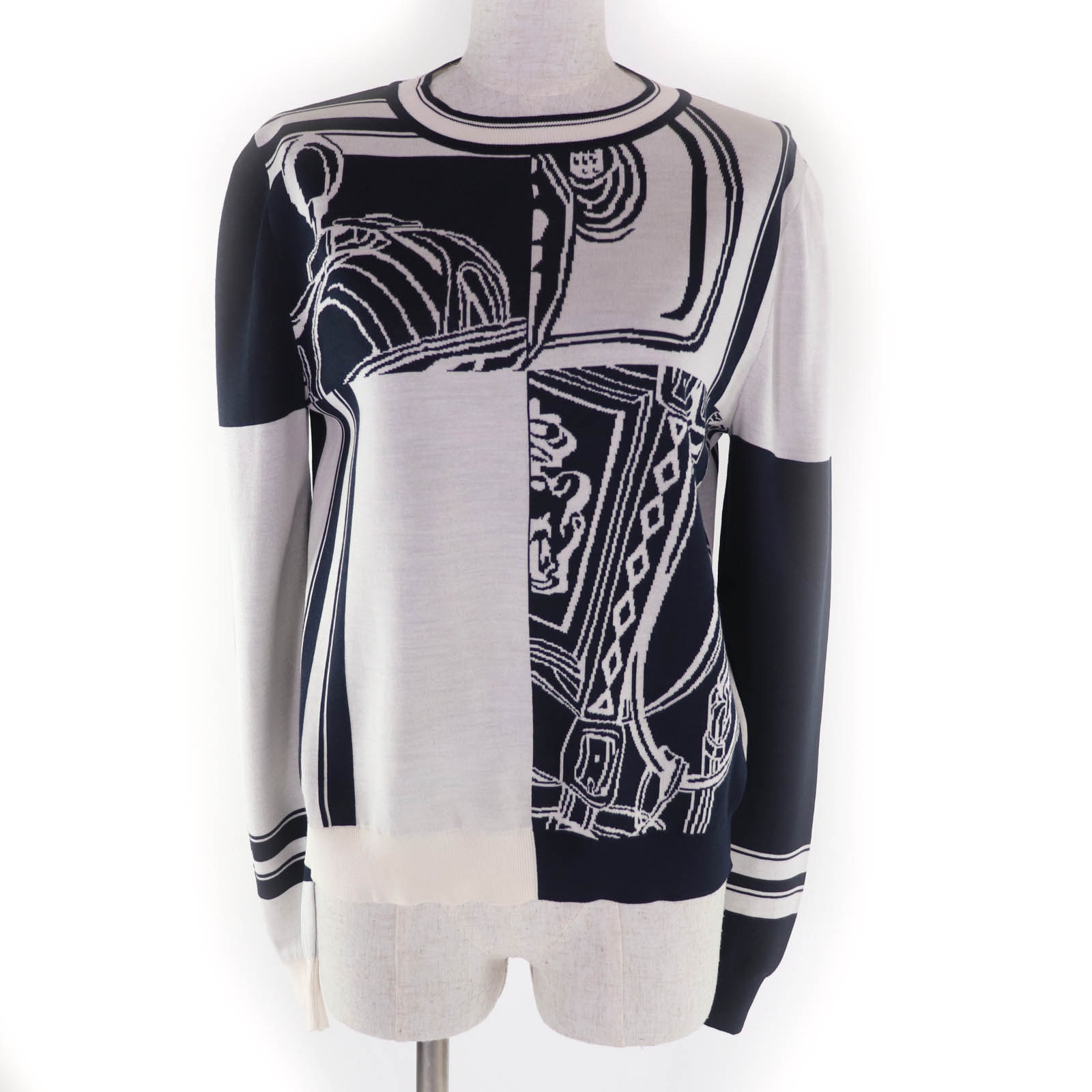 美品 エルメス ニット Brides de Gala 無秩序 レディース 38 4E2655D6