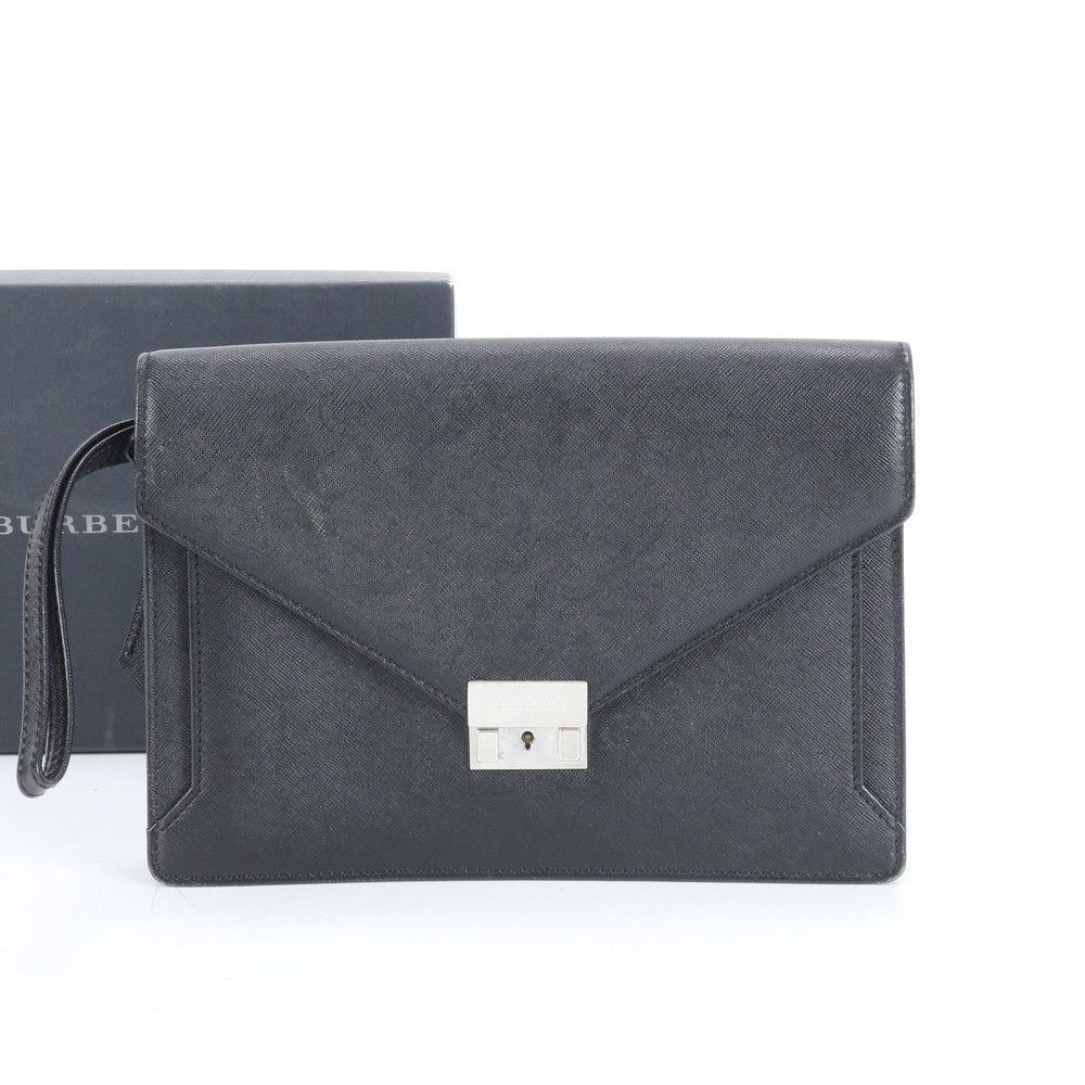 ■極美品 バーバリー セカンドバッグ レザー