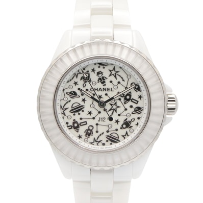 シャネル CHANEL J12 コズミック 腕時計 時計 セラミック レディース ホワイト系 H7990 【中古】