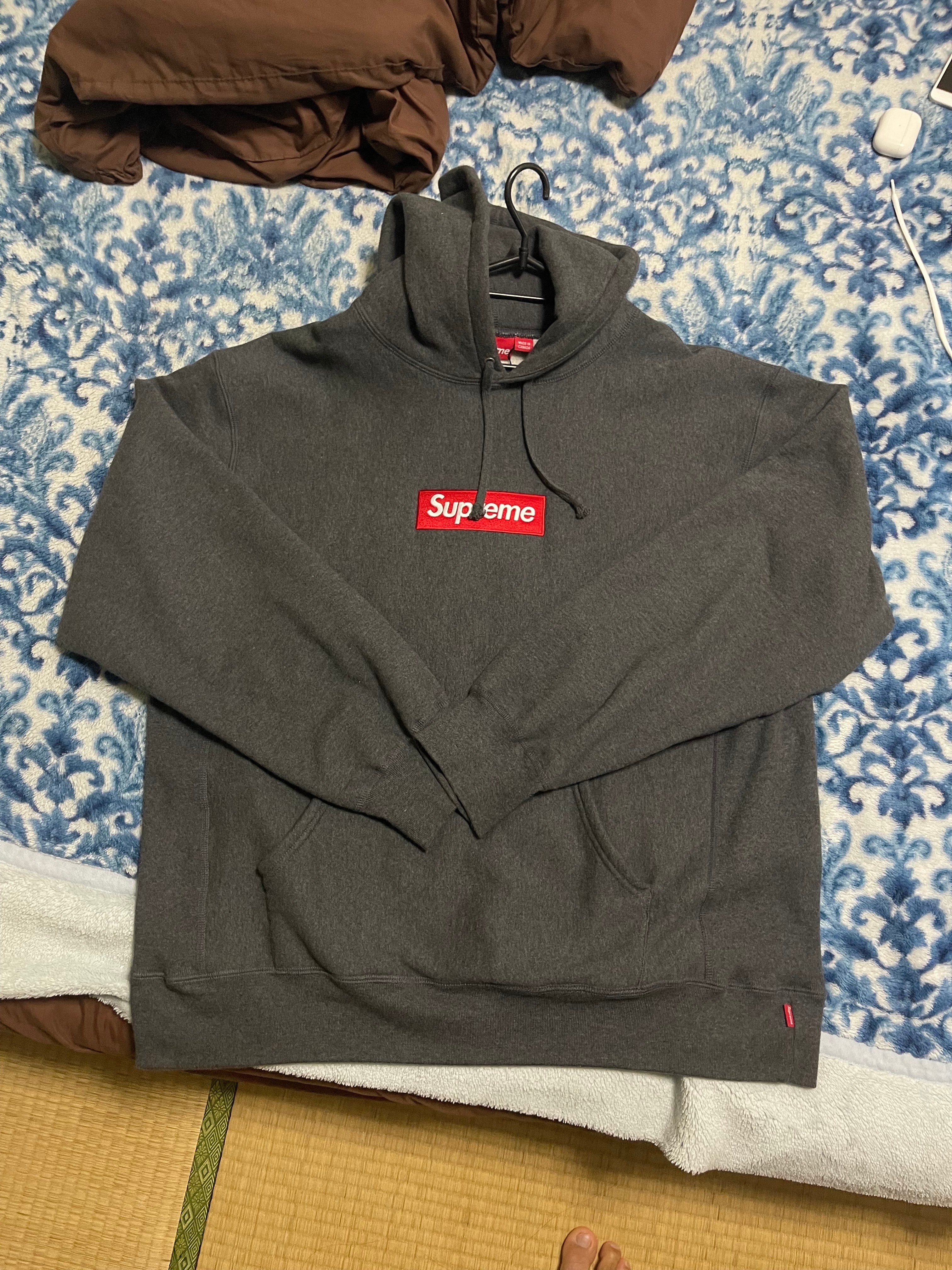 Supreme Box Logo Hooded Sweatshirt "Charcoal" (21FW)