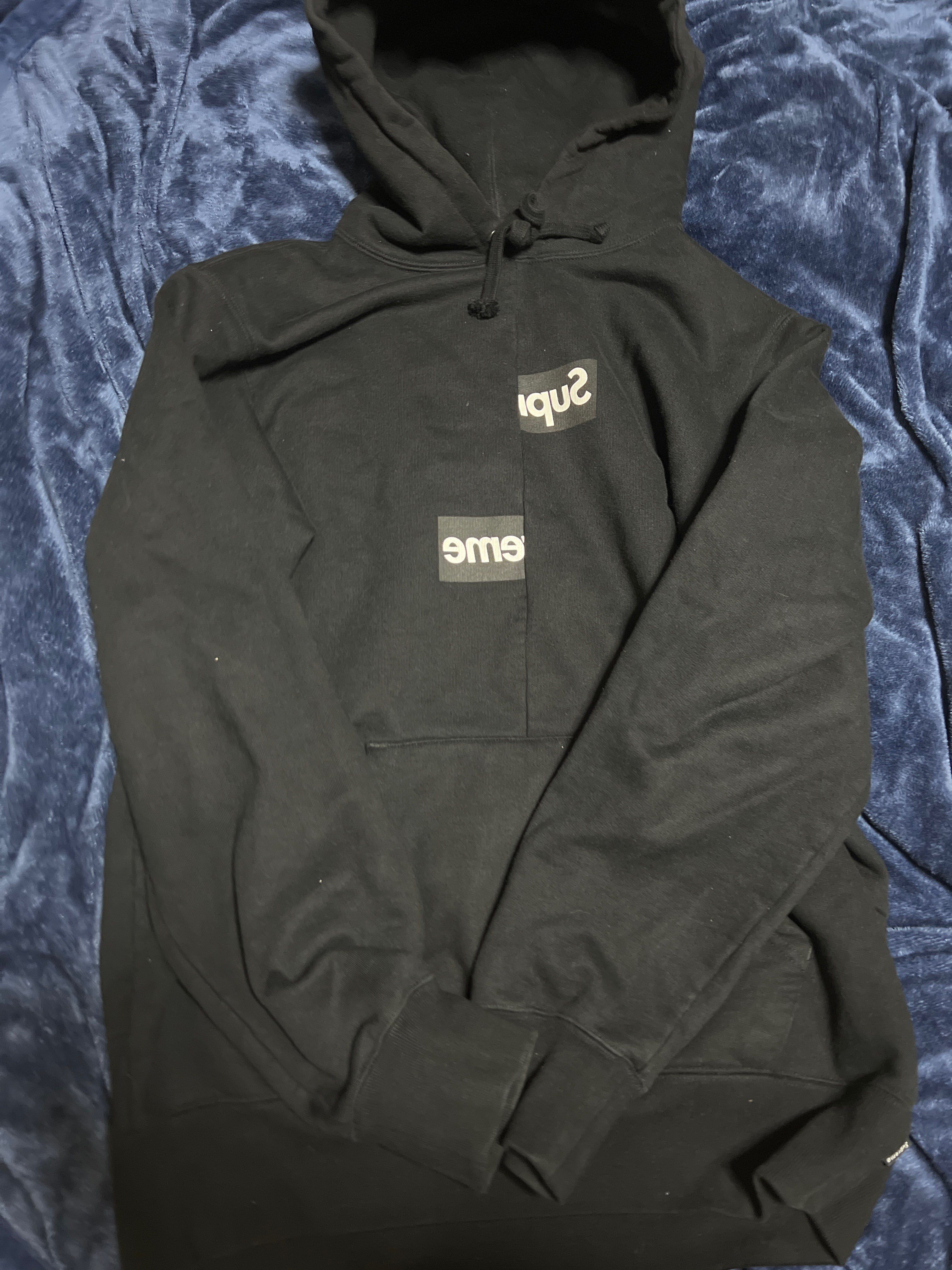 Supreme / Comme des Garçons SHIRT® Split Box Logo Hooded Sweatshirt "Black"