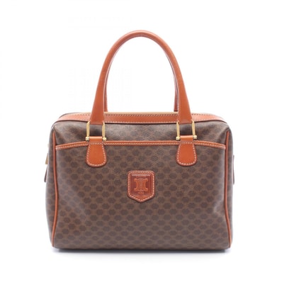 セリーヌ CELINE マカダム トートバッグ バッグ PVCコーティングキャンバス レザー レディース ブラウン系 【中古】