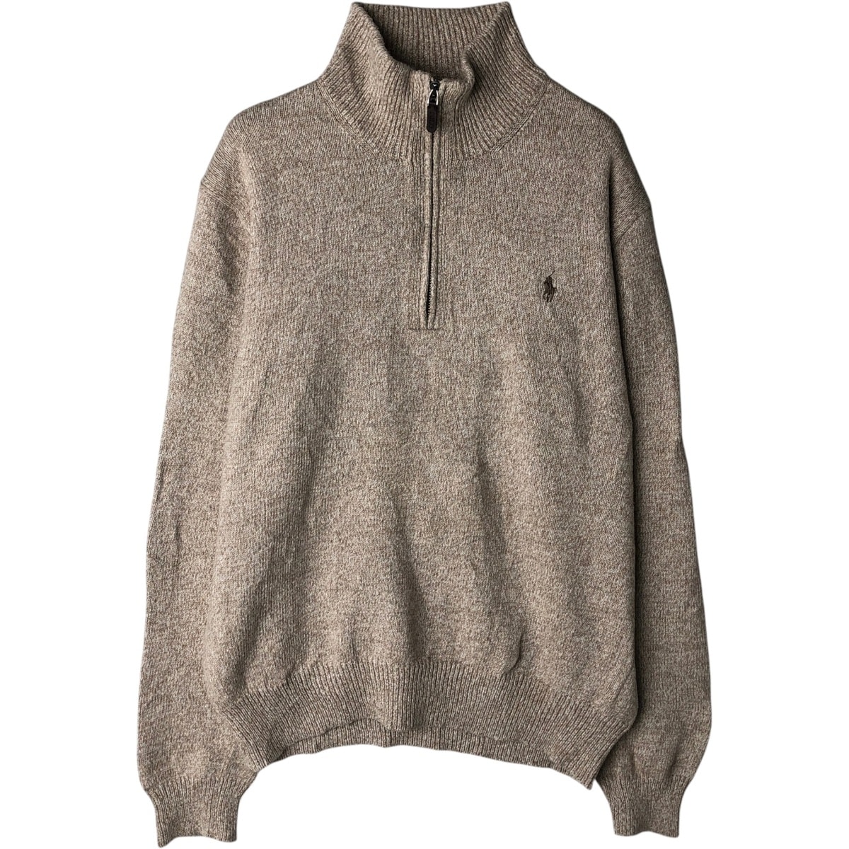 古着 ラルフローレン Ralph Lauren POLO RALPH LAUREN コットンニットハーフジップセーター メンズL相当/eaa631943