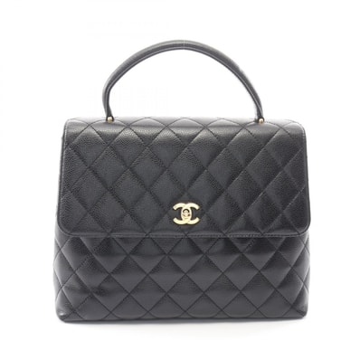 シャネル CHANEL マトラッセ ハンドバッグ バッグ キャビアスキン(グレインドカーフ) レディース ブラック系 A12397 【中古】