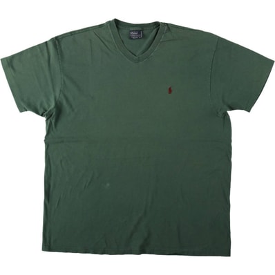 古着 ラルフローレン Ralph Lauren POLO by Ralph Lauren Vネック 半袖 ワンポイントロゴTシャツ メンズL相当/eaa622012