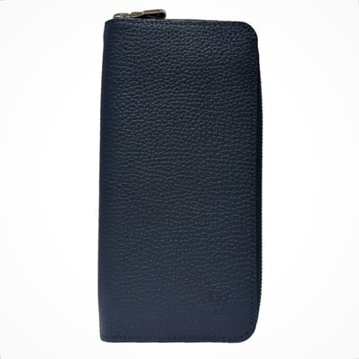【値下げ】LOUIS VUITTON ルイ・ヴィトン ジッピーウォレット ヴェルティカル トリヨン 長財布 M58823 レザー ネイビー シルバー金具 メンズ【中古】
