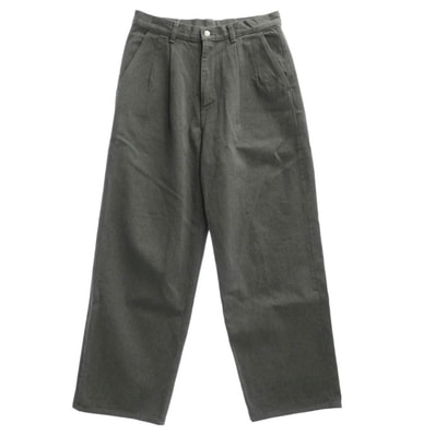 GRAPHPAPER グラフペーパー パンツ 24ss GU241-40217B Colorfast Denim Two Tuck Pants カラーファスト デニム 2タック パンツ グレー系 2【中古】