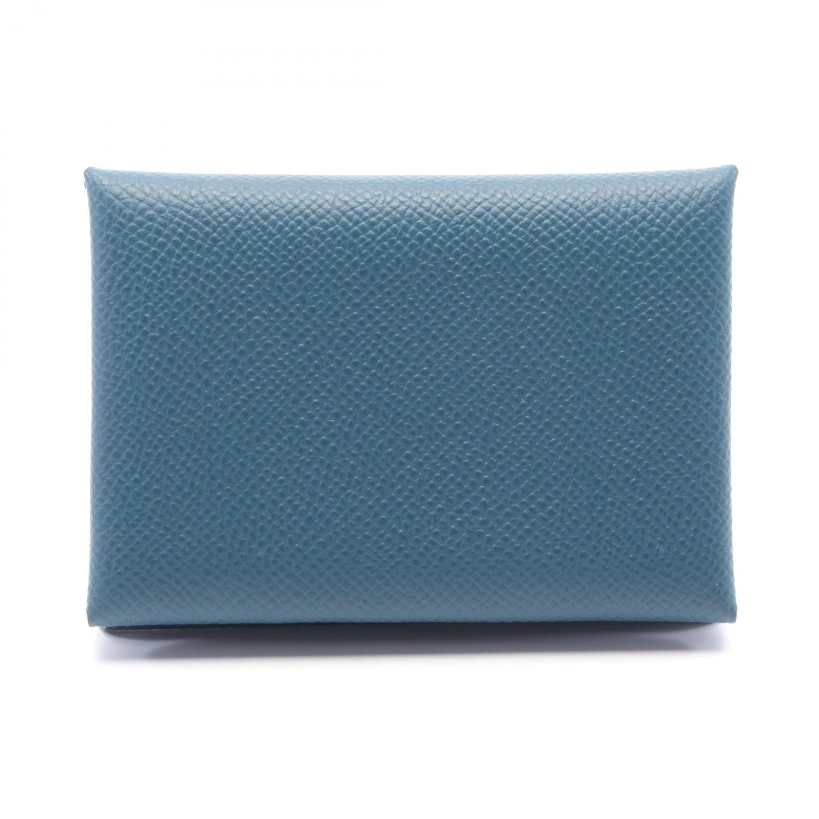 エルメス HERMES カルヴィデュオ コインケース 財布 レザー ヴォーエプソン ヴォーエプソン ヴェールボスフォール W刻印(2024年製造) レディース グリーン系 【中古】