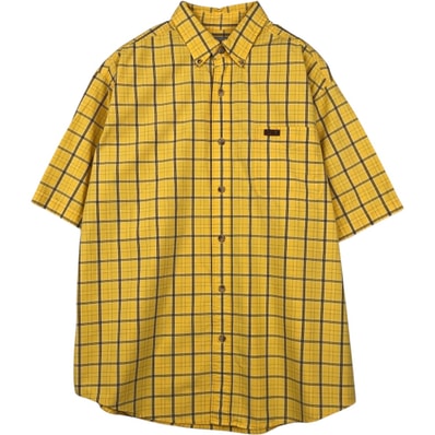 古着 カーハート Carhartt チェック柄 ボタンダウン 半袖 ワークシャツ メンズL相当/eaa637822