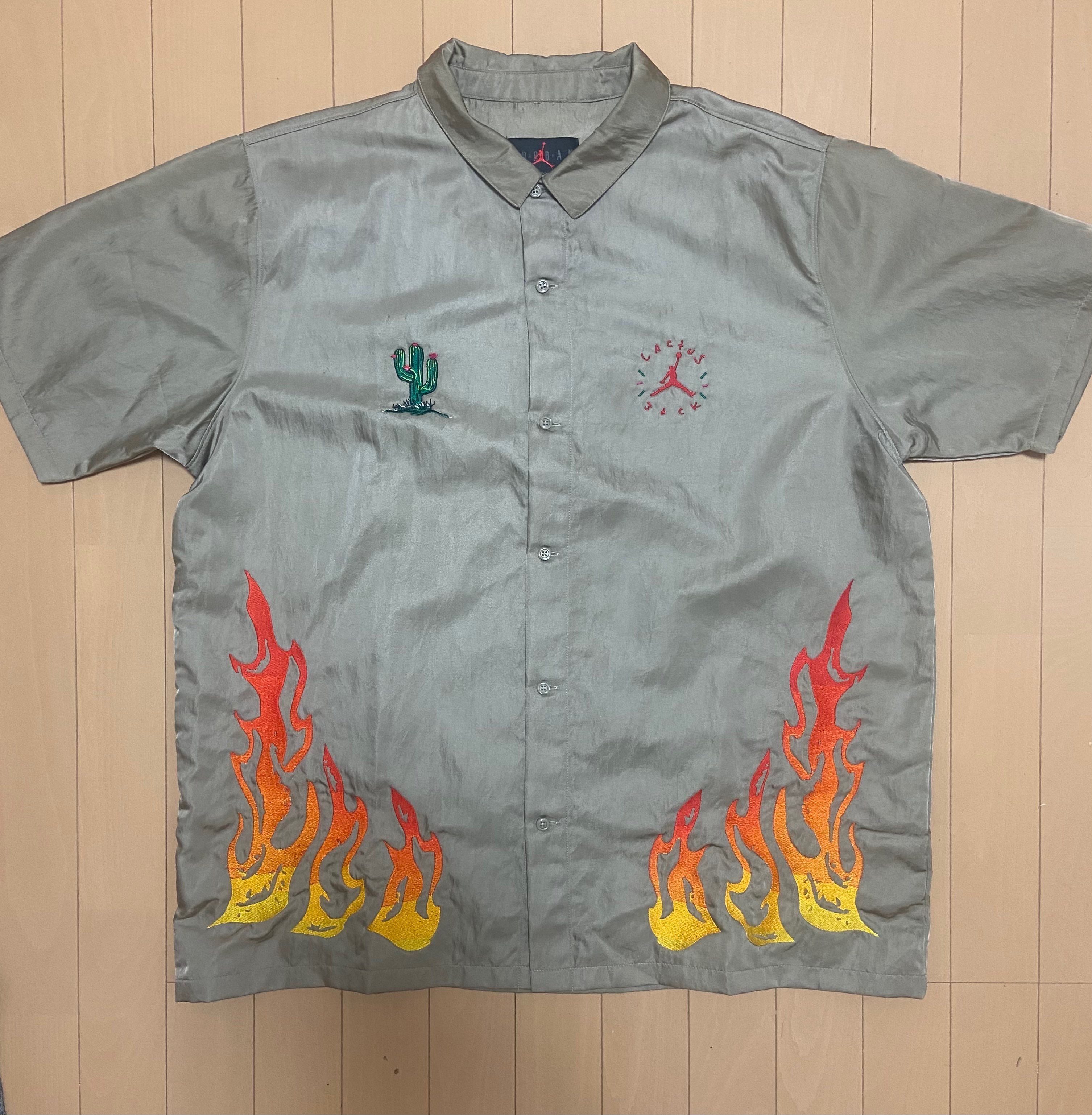 Air Jordan x Travis Cactus Jack Button Down Shirt "Khaki Desert"